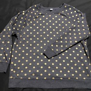 Old Navy Sweatshirt-gold polka dots